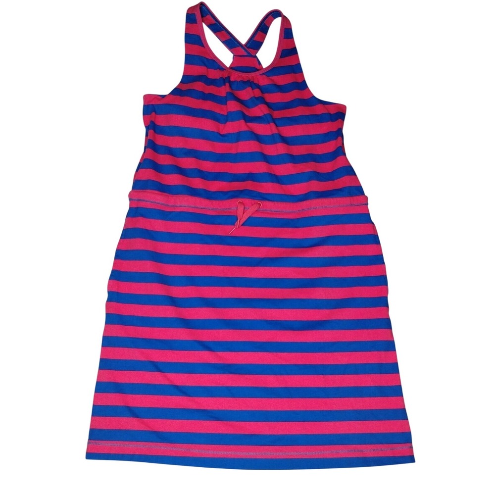Patagonia Girls XL (14)‎ Pink Blue Striped Sleeveless Dress New with Tags